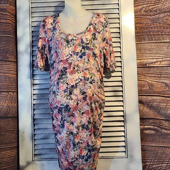 Motherhood Med Floral Ruched Dress - Picture 10 of 11